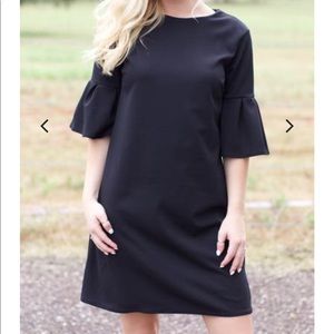 Black Bell Sleeve Dress size Large NWOT